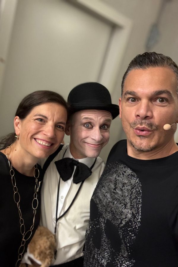 Barbara Burkl Managerin, Pablo Zibes Pantomimer und Marco Miele Magier Mentalist